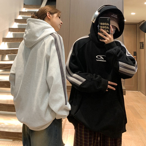 春季新款美式复古情侣卫衣女港风宽松韩版慵懒风连帽外套7803-P78图片