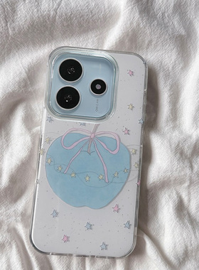 蓝色苹果适用于小米15手机壳新款小米15spro小众女14硅胶防摔米13高级感mi12por保护套11ultra超火ins风韩系