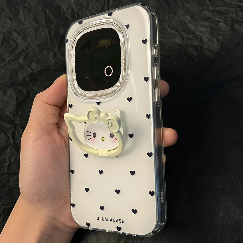 波点INS风适用于iqoo13手机壳新款iQooneo10小众女iQ009硅胶防摔z9高级感z5保护套vivo爱酷neo5KT猫指环支架