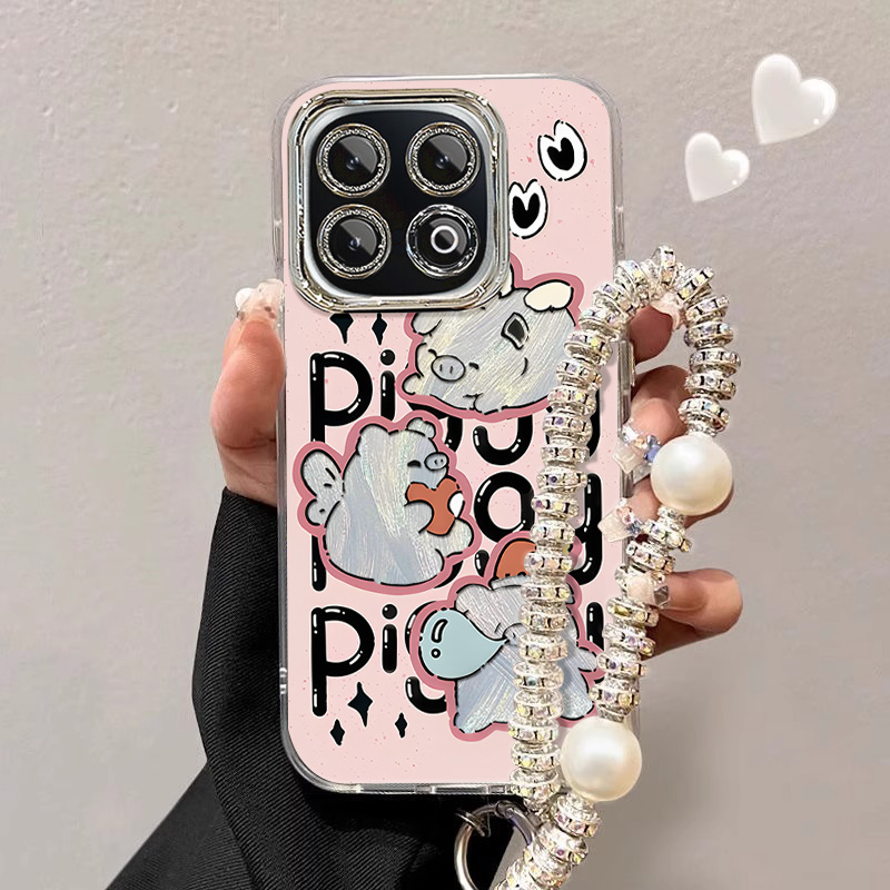 适用于iQoo13手机壳新款12pro保护套iqooneo9全包闪钻爱酷neo8镜头保护膜iQ00羽纱vivo软可爱卡通手链挂绳女