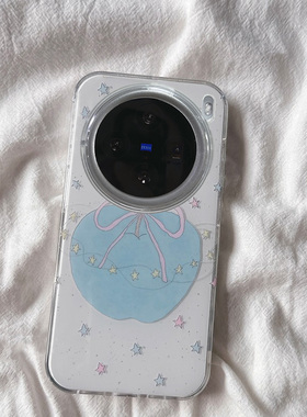 蓝色苹果适用于vivox200手机壳新款x100pro小众女x90硅胶vivi防摔x60por高级感ultra保护套mini超火ins风韩系