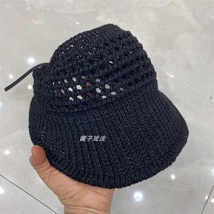 优雅可爱时尚棉麻遮阳防晒女透气可调节百搭好收纳空顶编织渔夫帽
