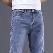 小脚弹力浅色百搭休闲长裤 高端应季 潮流小脚裤 子男修身 男士 韩版