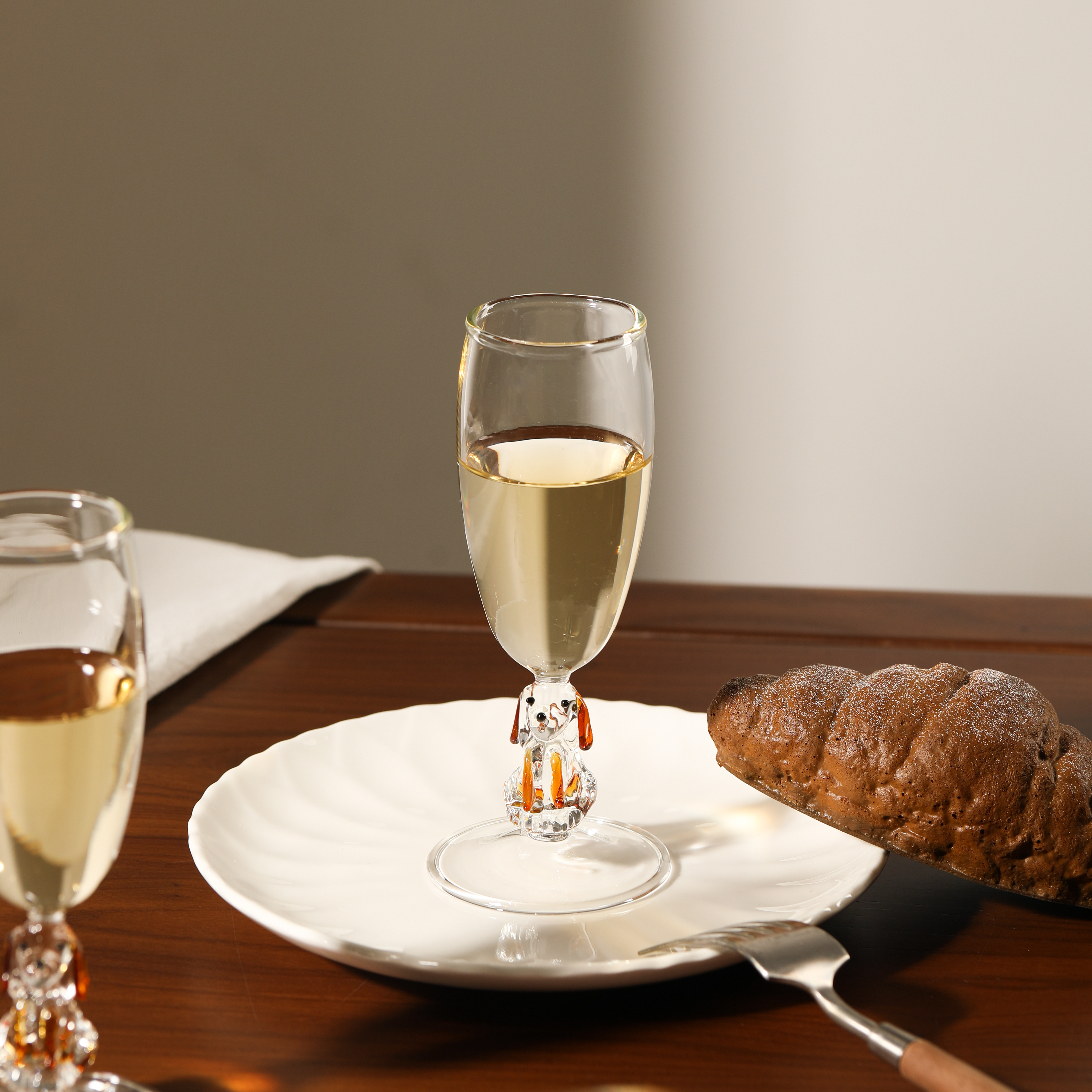 新品微醺酒杯玻璃小狗高脚杯香槟杯鸡尾酒可爱甜酒杯高颜值红酒杯