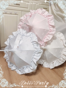 Lolita原创手作蕾丝花边蝴蝶结公主洛丽塔布艺伞搭配定金