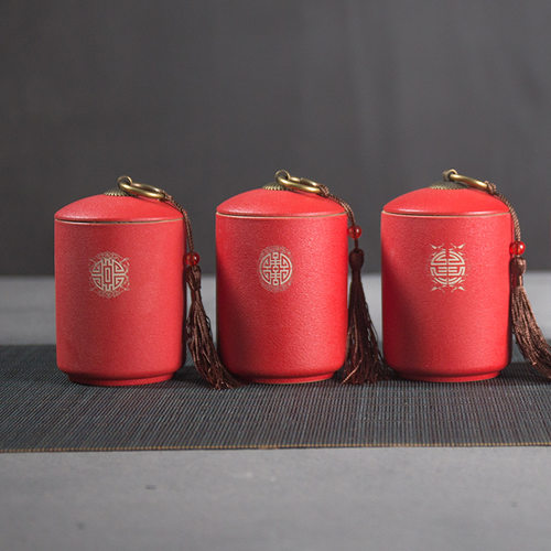 福禄寿陶瓷茶叶罐小号密封罐存储罐茶叶包装盒创意礼品可雕刻批发