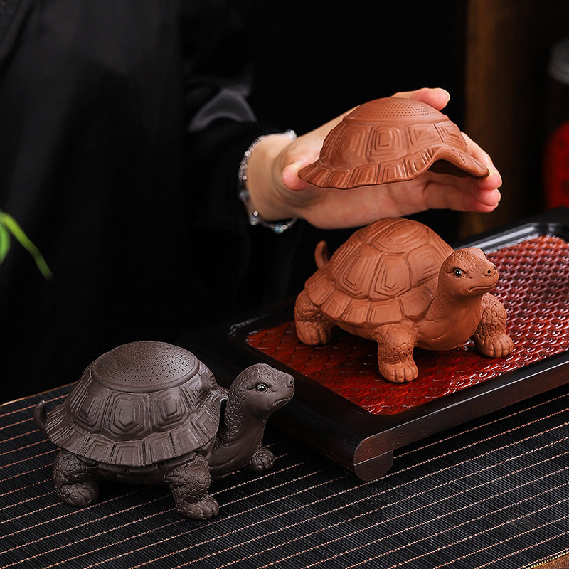 创意茶叶茶漏茶滤一体套组乌龟摆件长寿龟紫砂茶宠可养茶盘摆件,餐饮具,整套茶具,淘宝优惠券,粉丝福利购,淘宝优惠卷