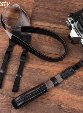 Tusksty真皮相机肩带腕带适用尼康Z56索尼a7cM3m4佳能R56微单手绳