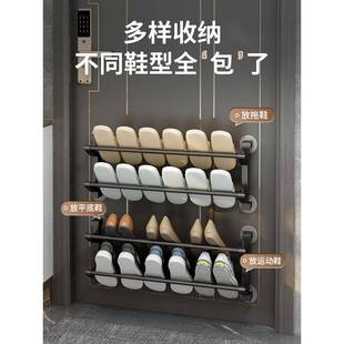 架子 门后鞋 架防盗门口家用简易折叠壁挂式 收纳挂墙浴室拖鞋 门上鞋
