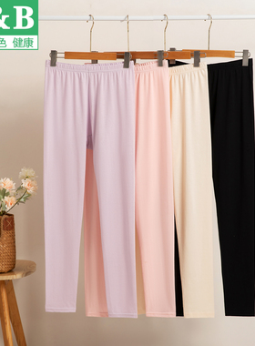 AB纯棉秋裤女士超薄100%棉7A抗菌内穿打底衬裤线裤大码棉毛裤TS42