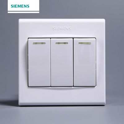 西门子开关面板暗装86型系列雅白