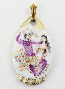 梅森meissen一千零一夜1001 项链吊坠毛衣链陶瓷首饰吊坠