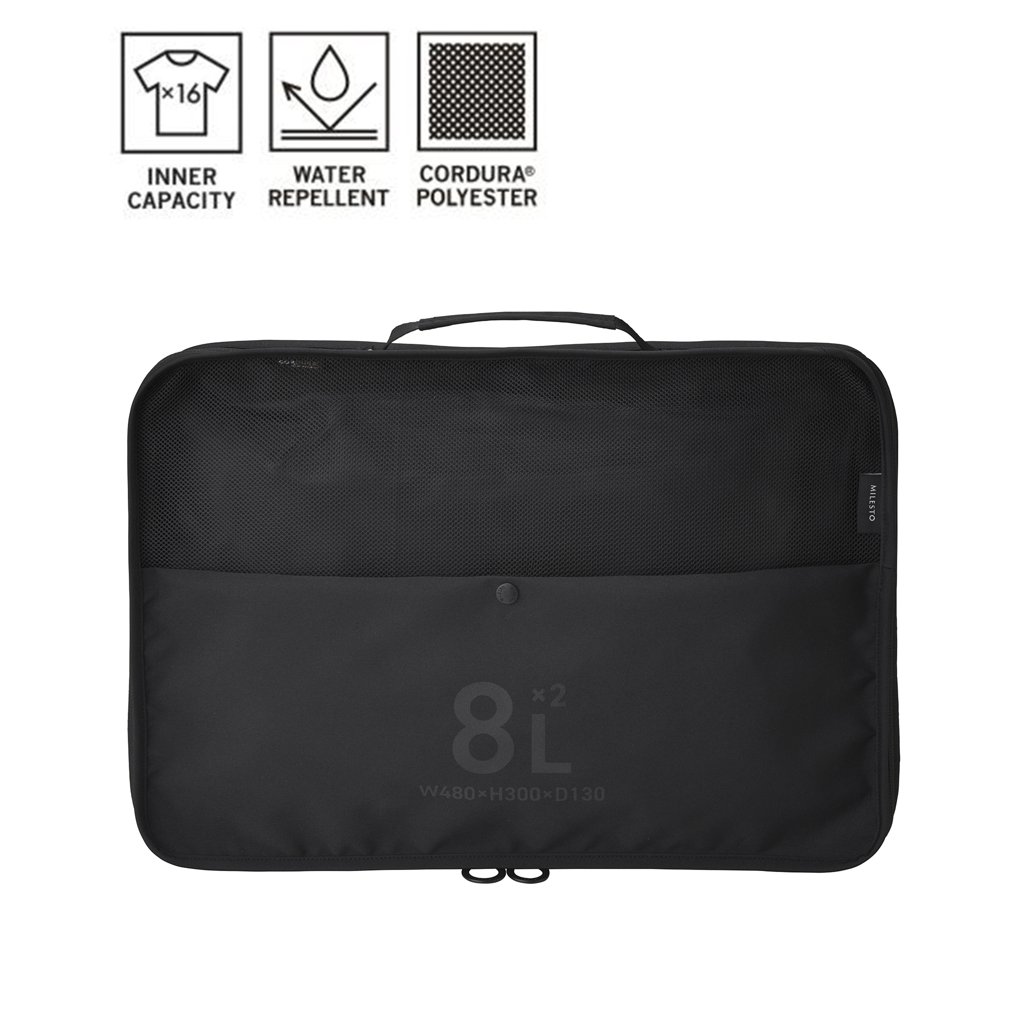 日本出差旅行衣服收纳包黑色8L