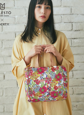 日本MILESTO LBERTY联名经典印花手提托特包时尚复古休闲百搭女包