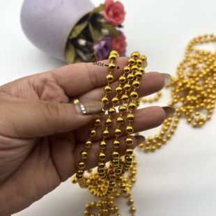 优品6mm金色珠链手工材料配件船金库银库材料配件