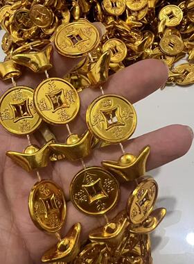 优品金元宝铜钱定位线珠DIY工艺品饰品配件新年装饰材料连线珠链