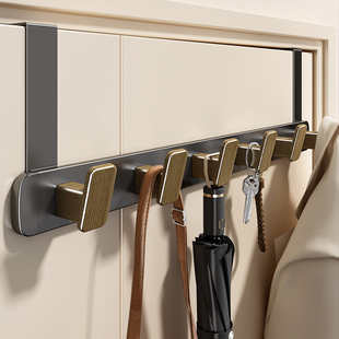 门后挂钩挂衣架免打孔入户门上门背式加长卧室收纳包包衣服置物架