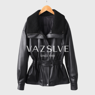 A599羽绒服真皮90%白鸭绒皮衣女时尚 全新奢品 外套 VAZSLVE
