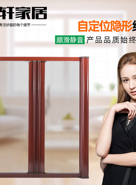跃轩铝合金隐形防蚊纱窗推拉式