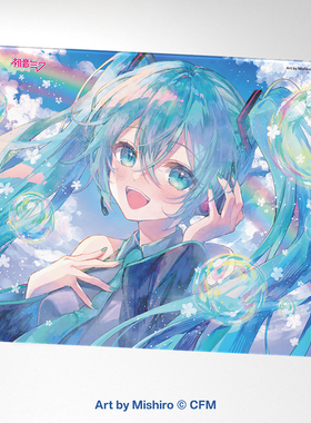 WALLHACK沃哈克SP004初音二次元玻璃鼠标垫女生电竞游戏FPS专用大