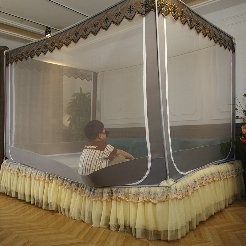 防摔蚊帳烤漆加厚支架坐床拉鏈款