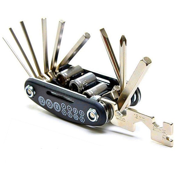 自行车组合扳手修补工具单车装备内六角螺丝套筒多功能修理套装