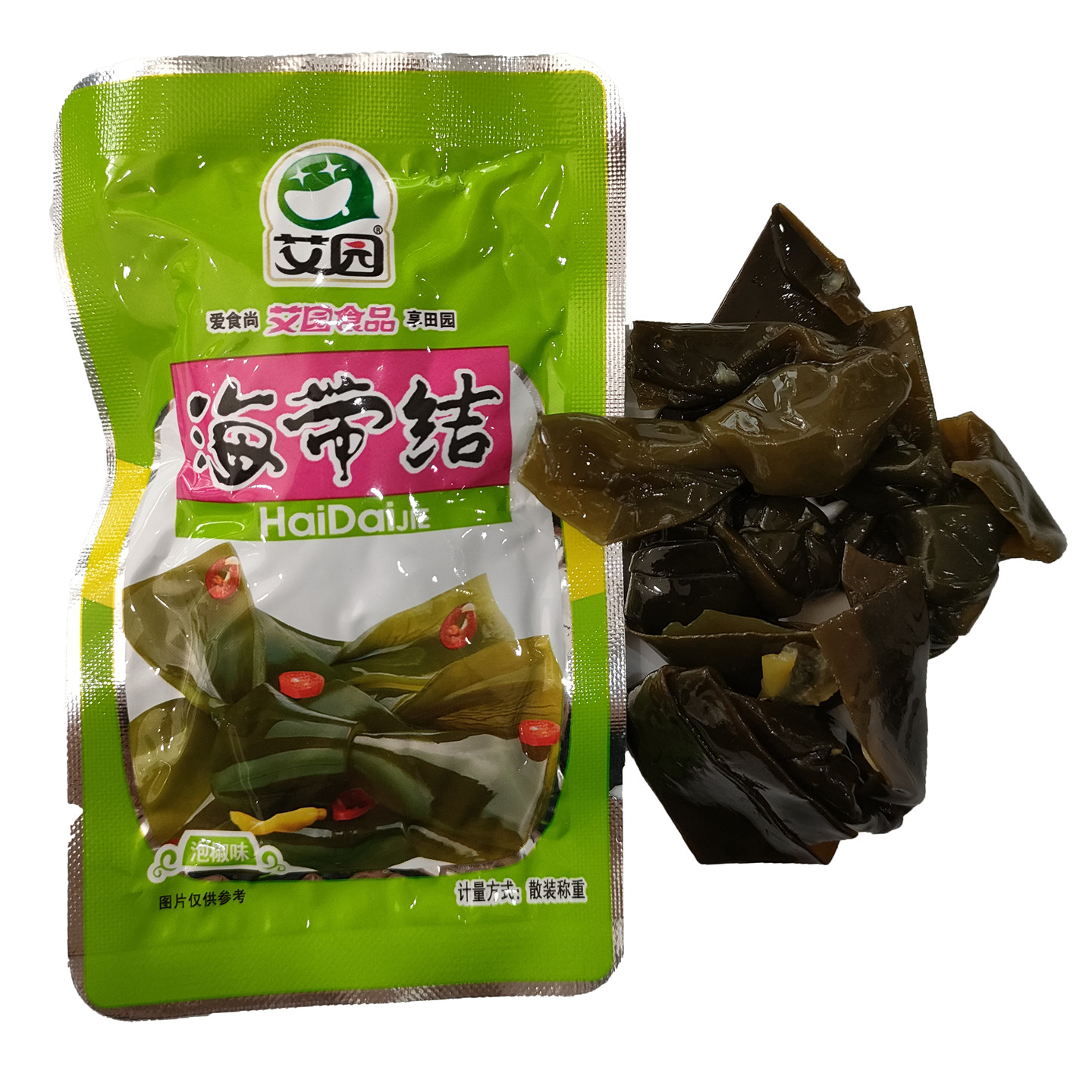 艾园海带结泡椒味海带即食小包装酱腌咸菜早餐零食小吃