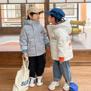 儿童羽绒服加厚保暖外套中大童迷彩中长款男女童冬外套2023新款潮