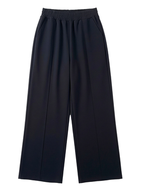 金影奇春秋季新款休闲裤直筒裤宽松大码女装高腰显瘦长裤子85238