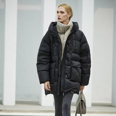 大码女装冬季加厚羽绒服外套