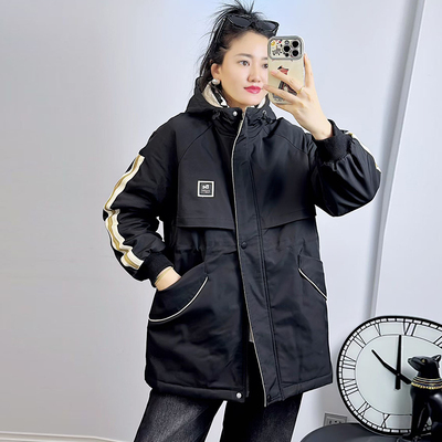 冬季防风棉衣大码女装冲锋衣