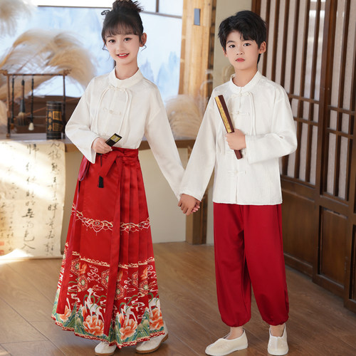 儿童汉服马面裙学生合唱服装