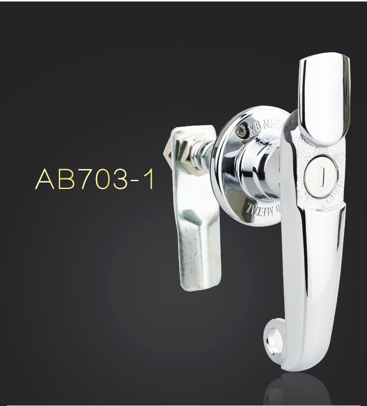 AB703-1带挂锁连杆装置开关柜拉手锁高端电气柜把手锁日本柜锁