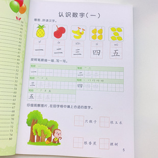 儿童学前语文教材全套 7岁幼儿园大班升一年级学前班教材幼升小学前幼儿阅读与识字书籍看图说话儿歌谜语汉字词语句子 幼小衔接5