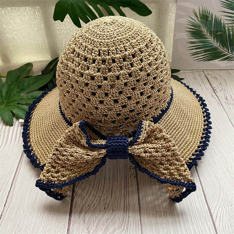 漏马尾夏凉帽diy材料包不是成品芸手工纱带线含工具视频教程