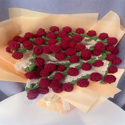 雪妃尔玫瑰花束毯子材料包