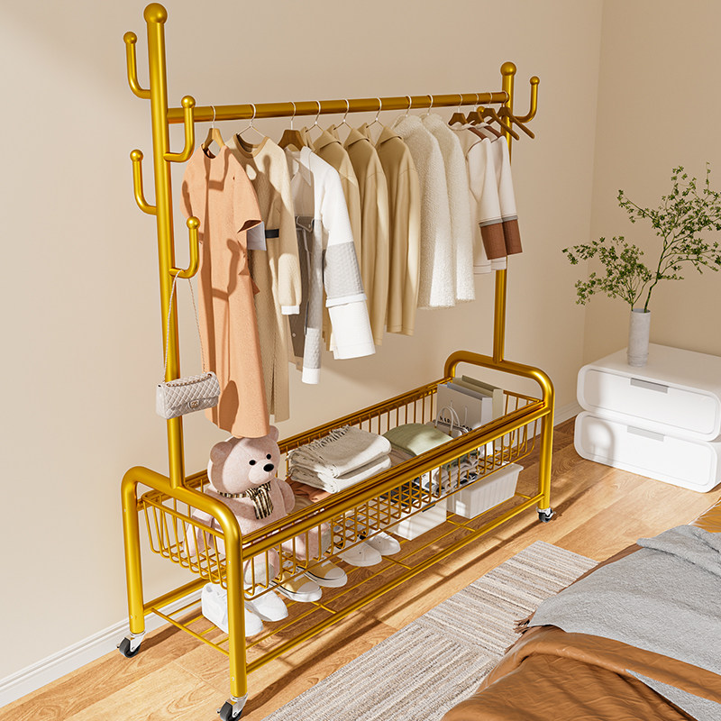 挂衣架落地卧室家用房间挂衣服架子凉晾衣架阳台室内简易杆衣帽架