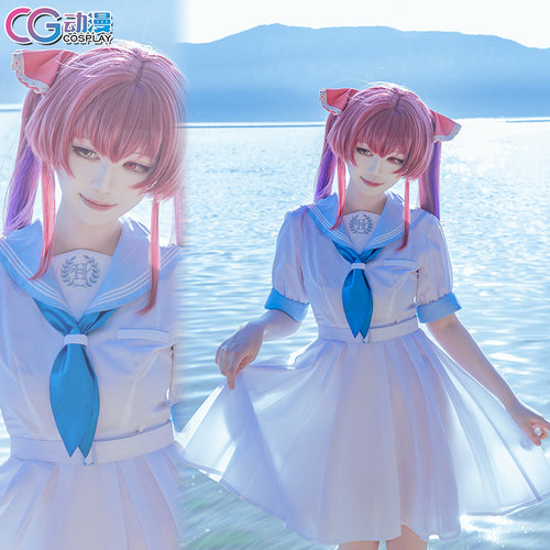 CG动漫hololive HoneyWorks 常暗永远 菈米cos服女水手服JK裙制服