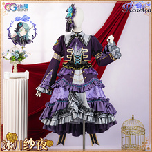 CG动漫服装 bangdream Roselia 冰川纱夜cos服女Lolita哥特风裙子