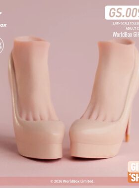 现货 Worldbox 1/6比例 GS009 防水台高跟鞋 女兵人鞋子配件模型