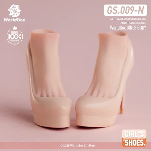 现货 Worldbox 1/6比例 GS009 防水台高跟鞋 女兵人鞋子配件模型