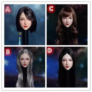 SUPER DUCK 1/6 SDH024 女兵人偶头雕 清纯可爱亚洲美女辫子