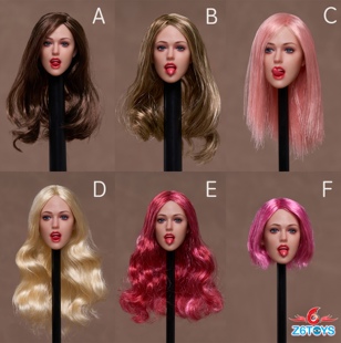 Z6TOYS 适合包胶素体 性感表情 可动眼女头雕 ZC009 现货