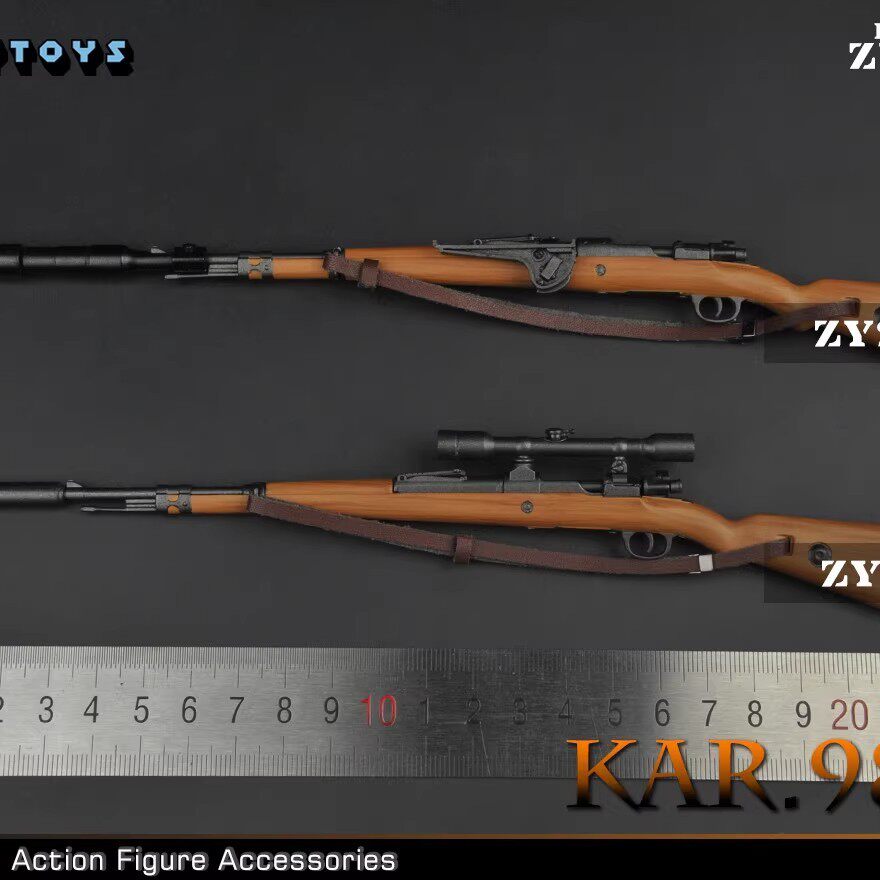 ZYTOYS1/6 ZY2015 98K步枪 狙击版塑料模型 兵人 散件 摆件 吃鸡