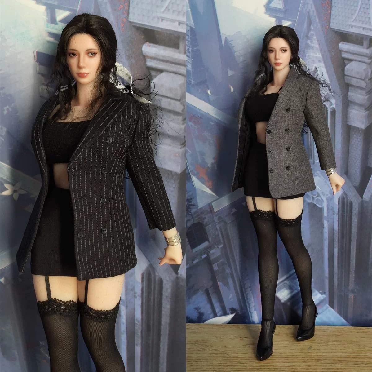 1/6女兵人娃娃衣可动人偶 职场丽人 服饰不含素体头雕