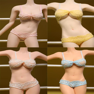1比6女兵人衣服配件蕾丝内衣内裤文胸套装适合12寸包胶素体模型