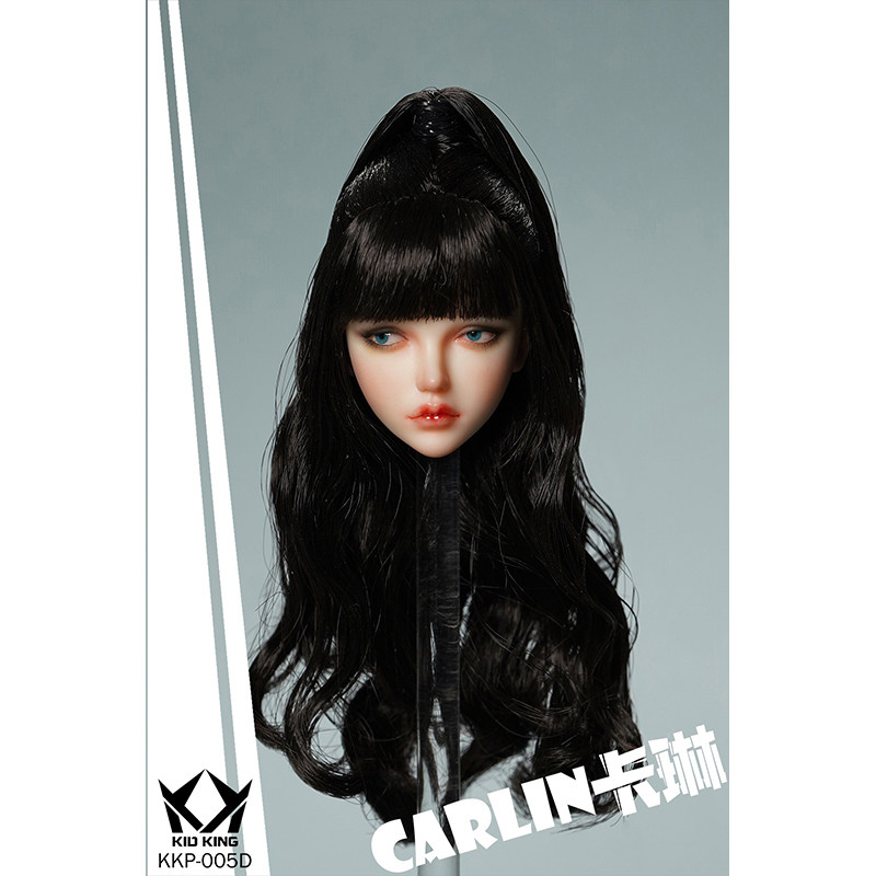 现货 KID KING 卡琳CARLIN 1/6 KKP005 可动眼 植睫毛 女兵人头雕