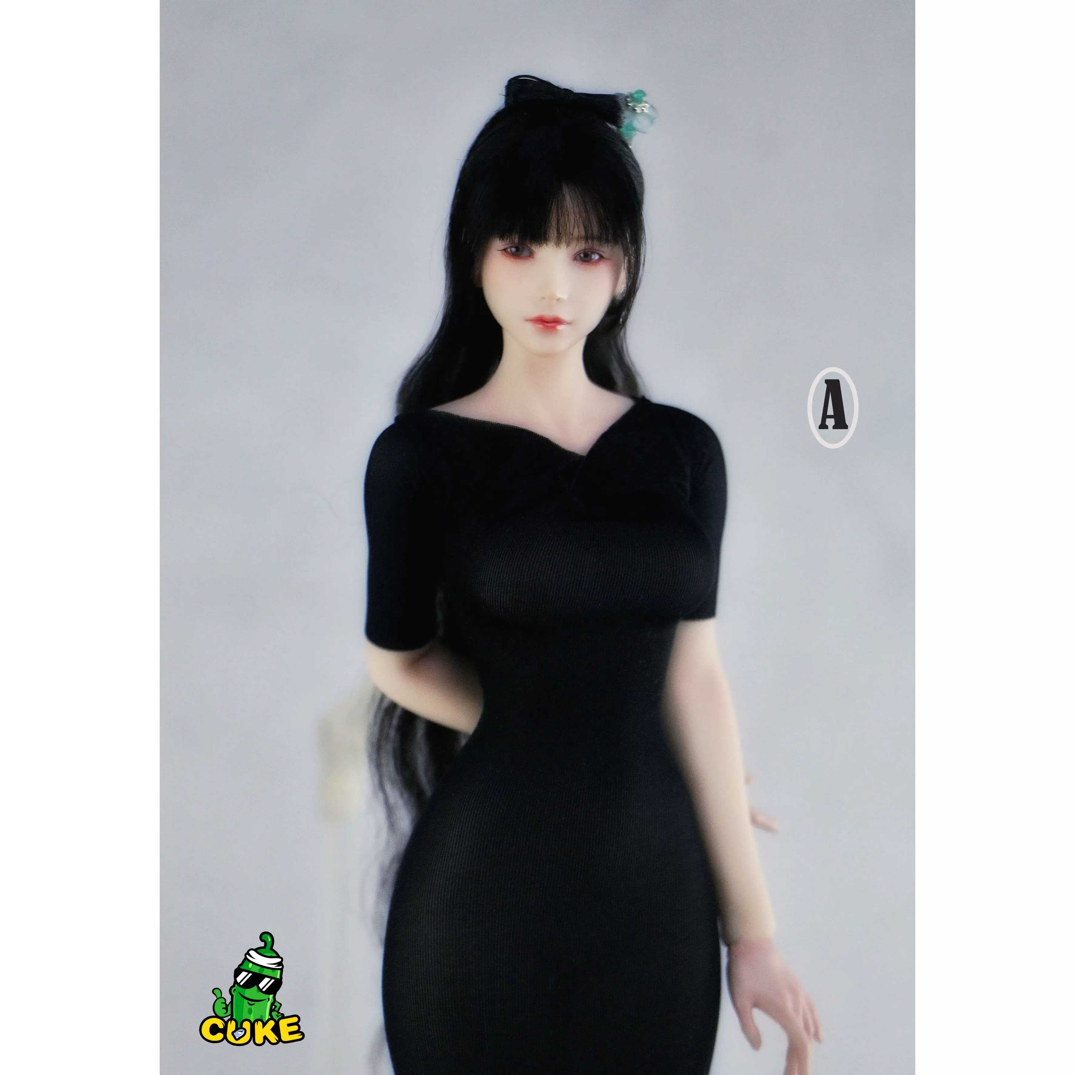 现货 1/6比例 女兵人娃衣紧身露背超薄高弹性感 包臀连体衣连衣裙