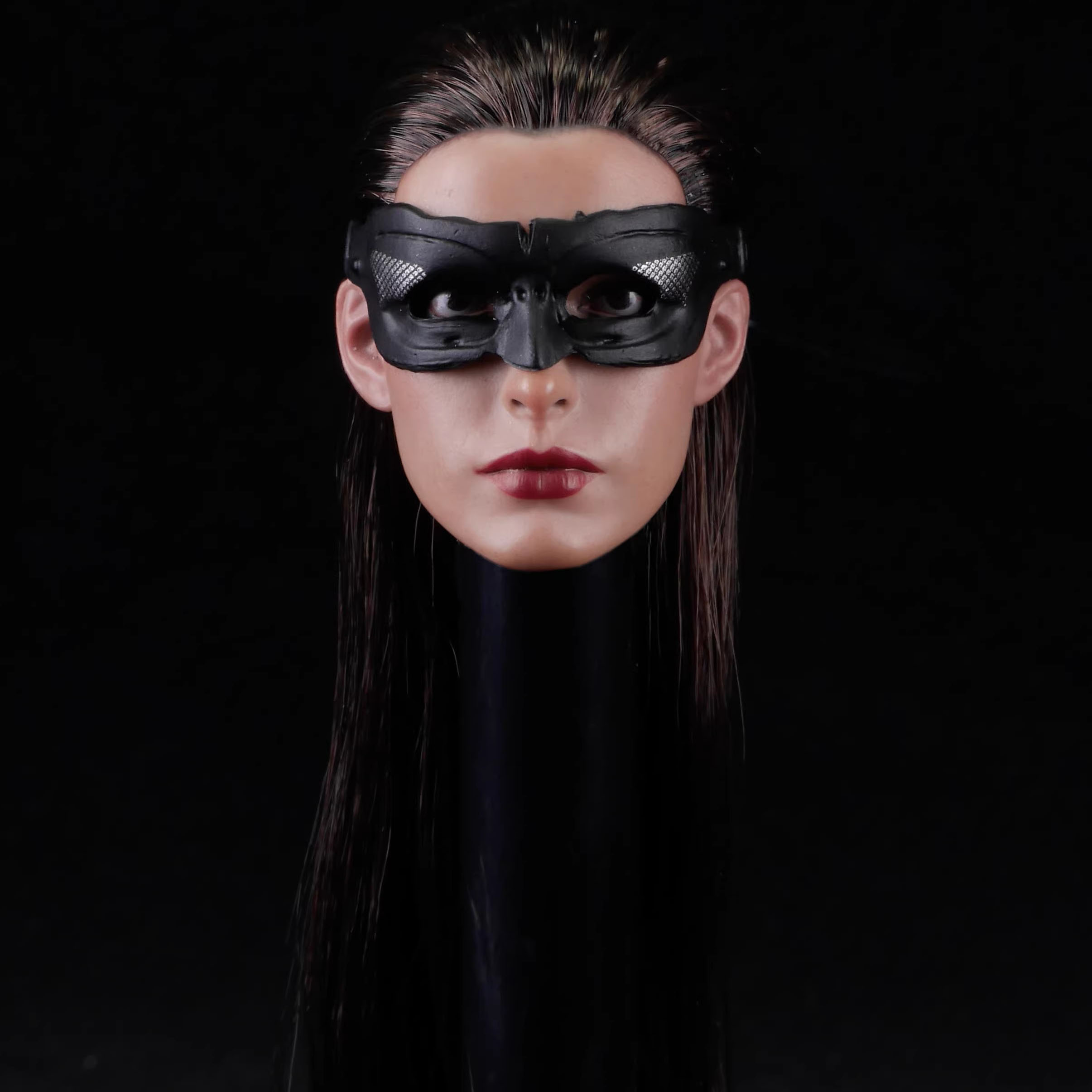 1/6 女头雕 猫女 安妮-海瑟薇 适合包胶女素体  兵人模型配件