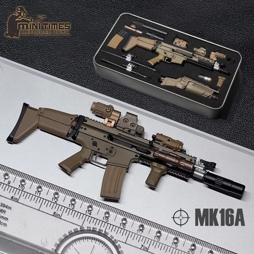1/6 mini times toys 缩小比例 MK16 MK17 MP7 武器模型 不可发射